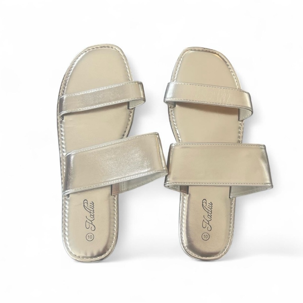 Katliu Bronze Flats Size 10
